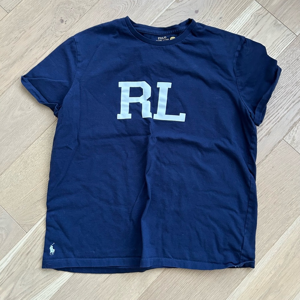 Polo by Ralph Lauren Men’s Navy T-Shirt with RL Graphic - L